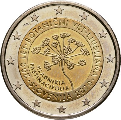 купить Словения 2 евро 2010 "200 лет Ботаническому саду Любляны"
