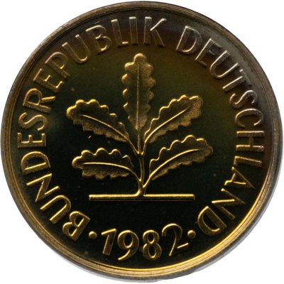купить Германия 5 пфеннигов (pfennig) 1982 F