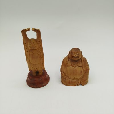 купить Набор из двух статуэток в виде "Будды", дерево, резьба, Азия, 1980-1990 гг.