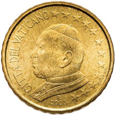 купить Ватикан 10 центов (cents) 2003 "Портрет Папы Иоана Павла II"