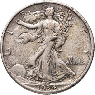 купить США 50 центов (1/2 доллара, half dollar) 1934 "Walking Liberty Half Dollar"