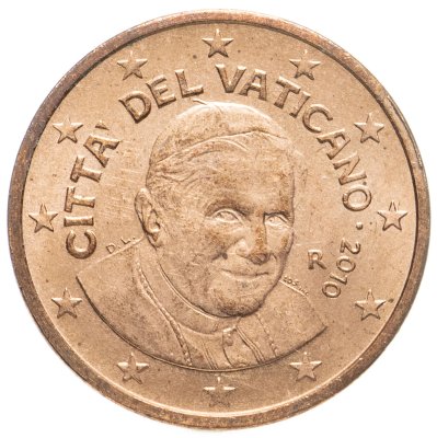 купить Ватикан 1 евроцент (cent) 2010