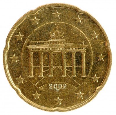 Купить Германия 20 евроцентов  2002 F