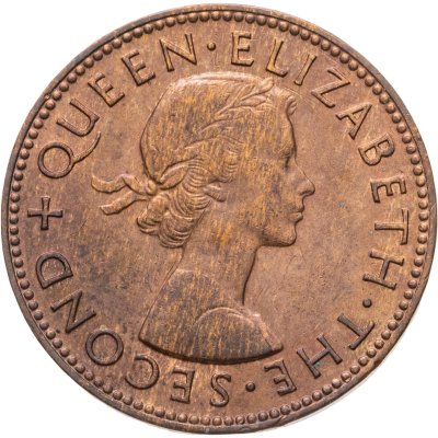 купить Новая Зеландия 1/2 пенни (penny) 1957