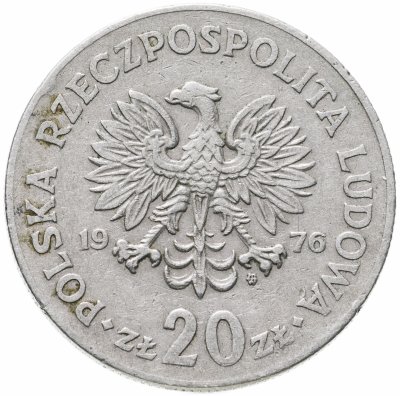 купить Польша 20 злотых 1976 "Марсель Новотко"