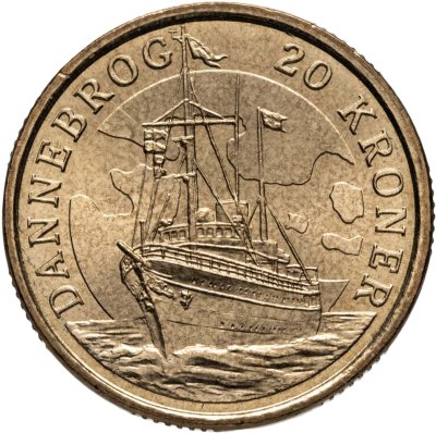 купить Дания 20 крон (kroner) 2008 "Королевская яхта Dannebrog"