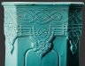 Купить [Клеймо в тесте] Тумба в готическом стиле, фаянс, глазурь, Товарищество М.С. Кузнецова, Российская империя, 1890-1915 гг.
