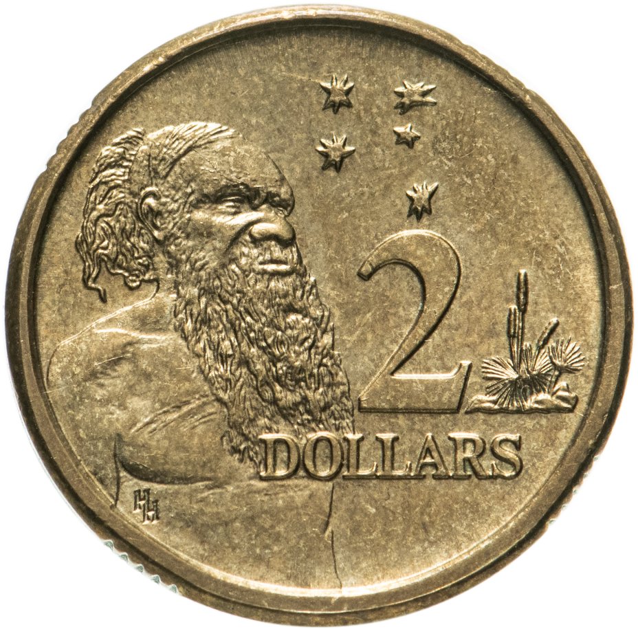 Монета Австралия 2 доллара (dollars) 1989 стоимостью 410 руб.