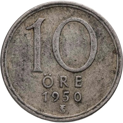 купить Швеция 10 эре (ore) 1950