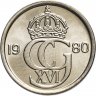 Купить Швеция 25 эре 1980