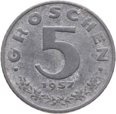купить Австрия 5 грошей (groschen) 1957