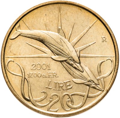 купить Сан-Марино 20 лир (lire) 2001