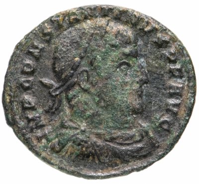 Купить Римская Империя, Константин I, 306–337 годы, Нуммий (реверс: Сол стоит вправо, в руке шар)