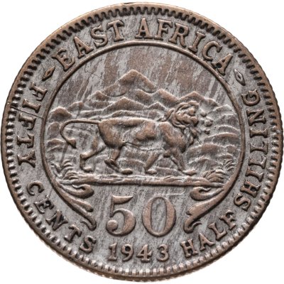 купить Британская Восточная Африка 50 центов (cents) 1943
