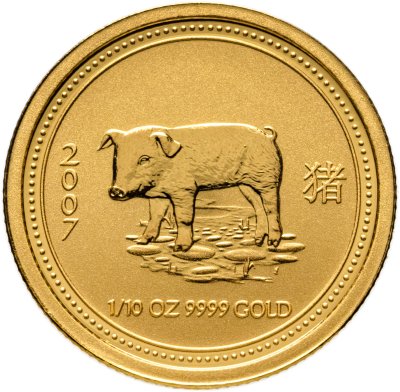 купить Австралия 15 долларов (dollars) 2007 UNC "Восточный календарь - Год Свиньи - лунар (кабан)"