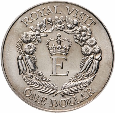 Купить Новая Зеландия 1 доллар (dollar) 1986   Королевский визит