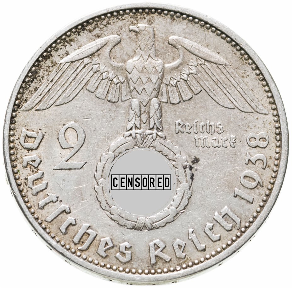 купить Германия, Третий рейх 2 рейхсмарки (reichsmark) 1938 A