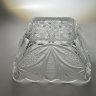 Купить Салатник квадратной формы с резным растительным декором, хрусталь, алмазная грань, СССР, 1970-1990 гг.