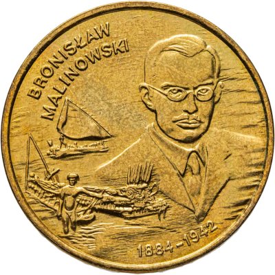 купить Польша 2 злотых (zlote) 2002 "Польские путешественники - Бронислав Малиновский (1884-1942)"