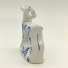 Купить Статуэтка "Козленок с колокольчиком на шее", фаянс, роспись, Речицкий фарфоровый завод (Гжель), СССР, 1970-1985 гг.