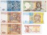 Купить Украина набор из 6 банкнот 1 карбованец, 1, 2, 5 гривен 1991-2015