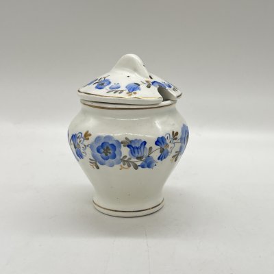 купить Солонка с расписным цветочным декором, фаянс, роспись, Конаковский фаянсовый завод им. М.И. Калинина (ЗиК Конаково), СССР, 1952-1962 гг.