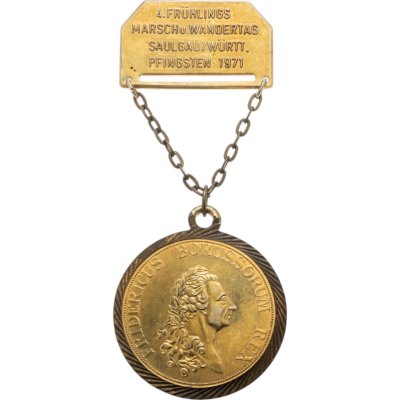 купить Германия туристическая медаль в честь 4-го Весеннего марша и дня пешего похода в Заульгау