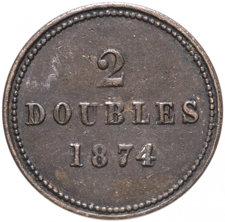 купить Гернси 2 дубля (doubles) 1874