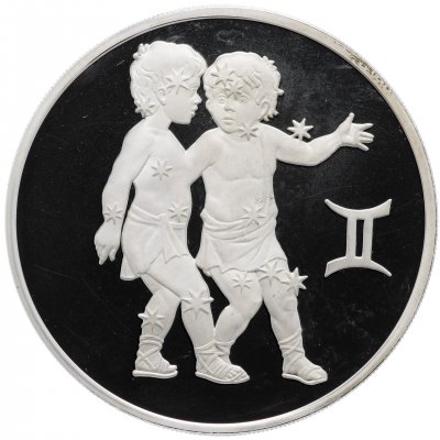 Купить 3 рубля 2004 ММД Proof "Знаки Зодиака - Близнецы"