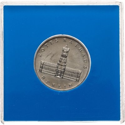 купить Германия (ГДР) 5 марок 1987 "750 лет Берлину – Красная Ратуша" в футляре
