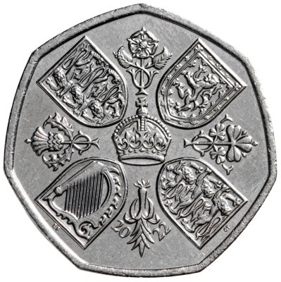 купить Великобритания 50 пенсов 2022 "Жизнь и наследие Королевы Елизаветы II" с портретом Короля Карла III