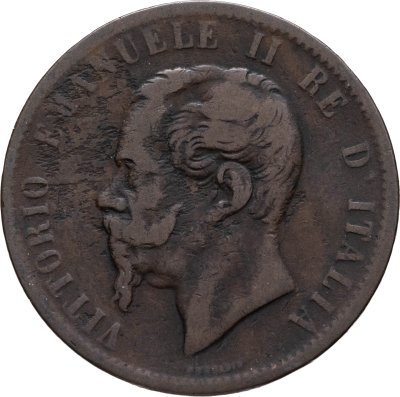 купить Италия 10 чентезимо (centesimi) 1867 T знак монетного двора: "T" - Турин