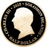 Купить Соломоновы Острова 1\2 доллара (half dollar, 50 центов) 2025 «250-летие -Битва при Лексингтоне/позолоченная/»