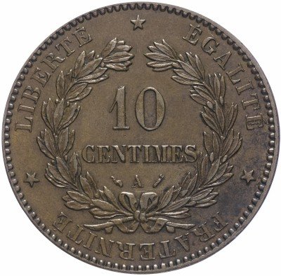 Купить Франция 10 сантимов 1891 A