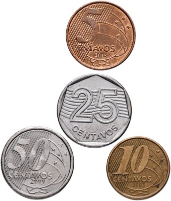 купить Бразилия набор из 4 монет 5, 10, 25, 50 сентаво 1995-2013