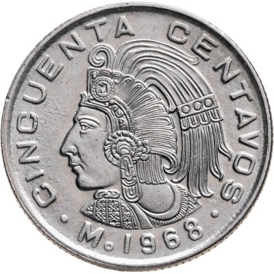 купить Мексика 50 сентаво (centavos) 1968