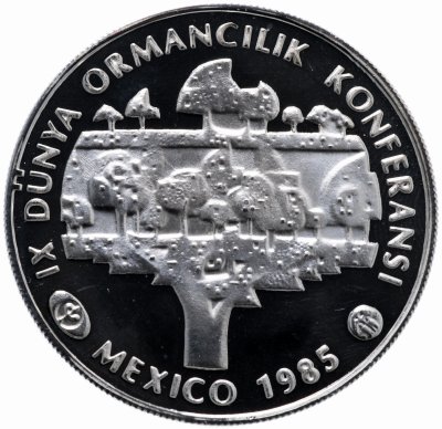 купить Турция 5000 лир 1985 "ФАО– IX Мировой лесной конгресс, Мексика, 1985"