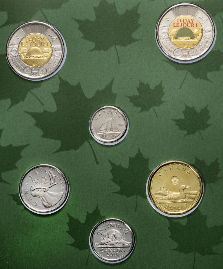 купить Канада 2019 официальный набор из 6 монет "75 лет высадке союзников в Нормандии (D-Day)" в буклете