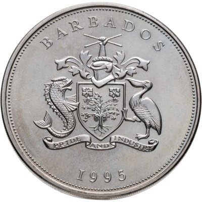 купить Барбадос 5 долларов (dollars) 1995 50 лет ООН