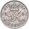 Купить Великобритания 6 пенсов (pence) 1951