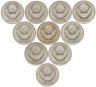 Купить Набор из 10 монет 50 копеек СССР 1979-1988 погодовка