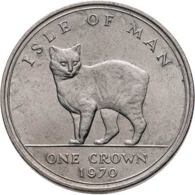 купить Остров Мэн 1 крона (crown) 1970 "Кошка Мэнкс"