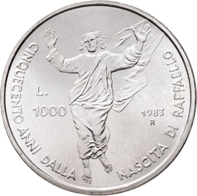 купить Сан-Марино 1000 лир (lire) 1983 "500 лет со дня рождения Рафаэля"