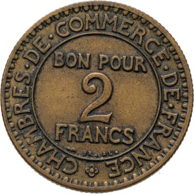 купить Франция 2 франка (francs) 1924