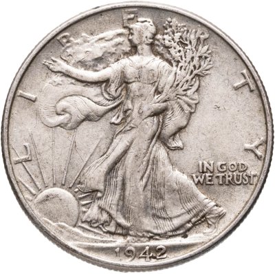 купить США 50 центов (1/2 доллара, half dollar) 1942 "Walking Liberty Half Dollar"