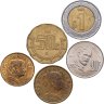 Купить Мексика набор из 5 монет 5, 20, 50 сентаво 1 песо 1961-1997