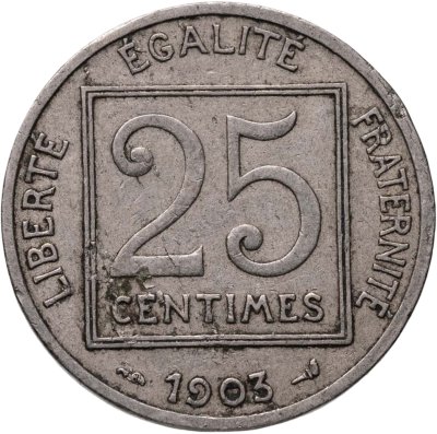 купить Франция 25 сантимов 1903