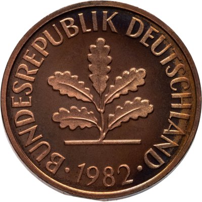 купить Германия 2 пфеннига (pfennig) 1982 F