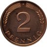 Купить Германия 2 пфеннига (pfennig) 1982 F
