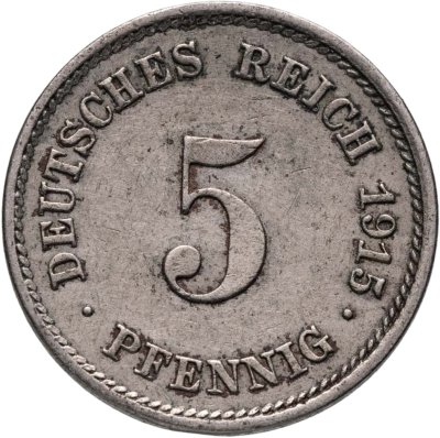купить Германия 5 пфеннигов 1915 E